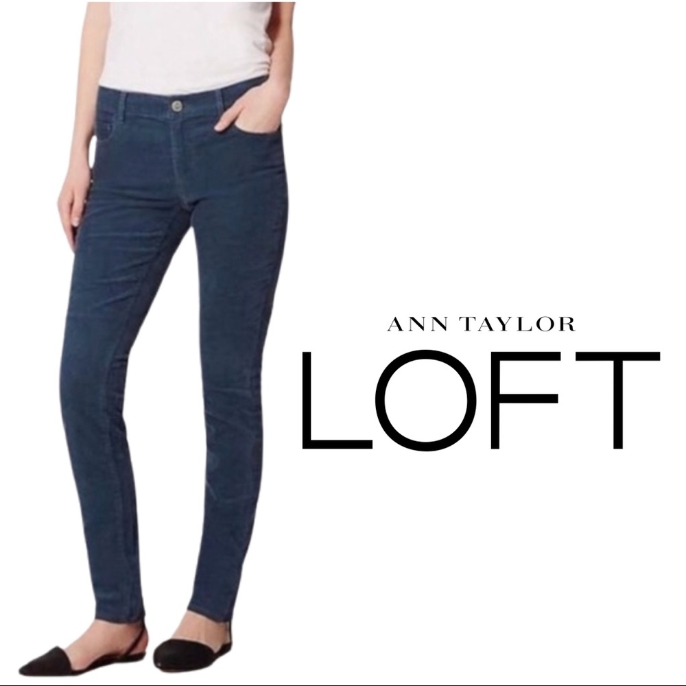 NEW Ann Taylor Loft Modern Straight Turquoise Corduroy Jeans